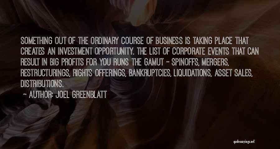 Big Events Quotes By Joel Greenblatt