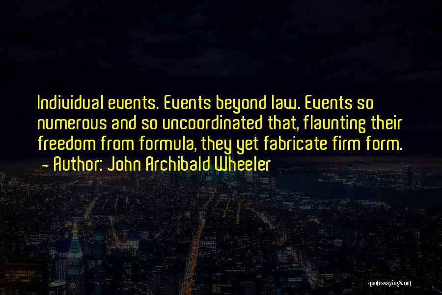 Big Events Quotes By John Archibald Wheeler