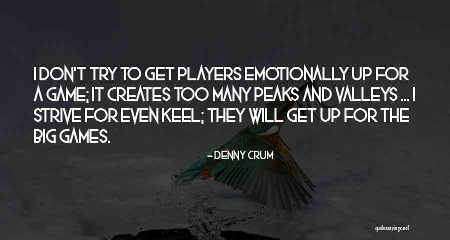 Big Games Quotes By Denny Crum Big Games Quotes By Denny Crum