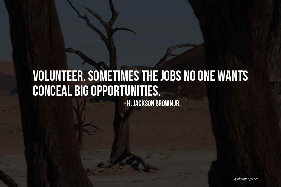 Big Jobs Quotes By H. Jackson Brown Jr.