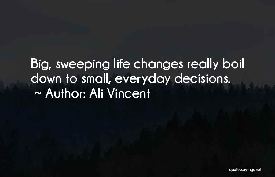 Big Life Changes Quotes By Ali Vincent