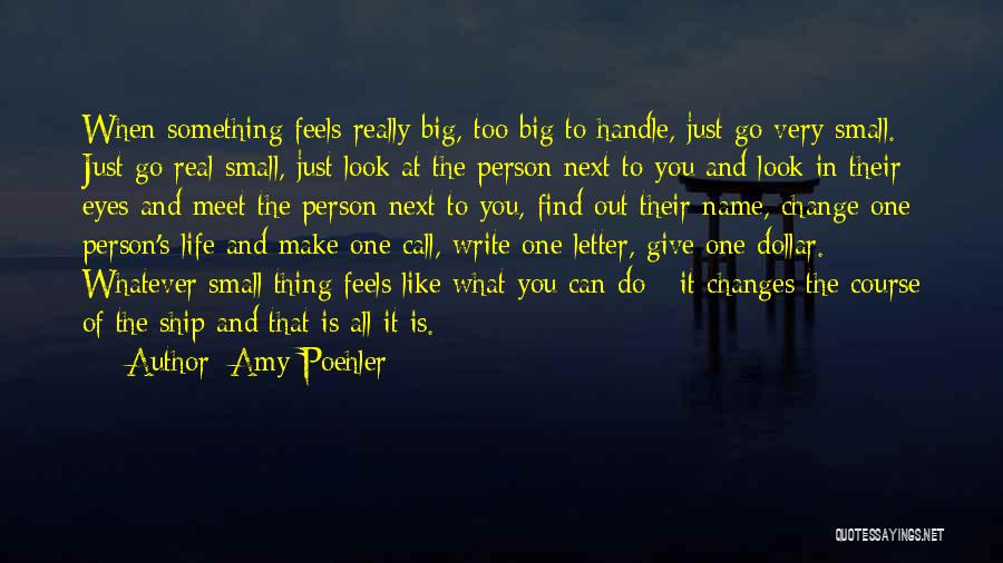 Big Life Changes Quotes By Amy Poehler