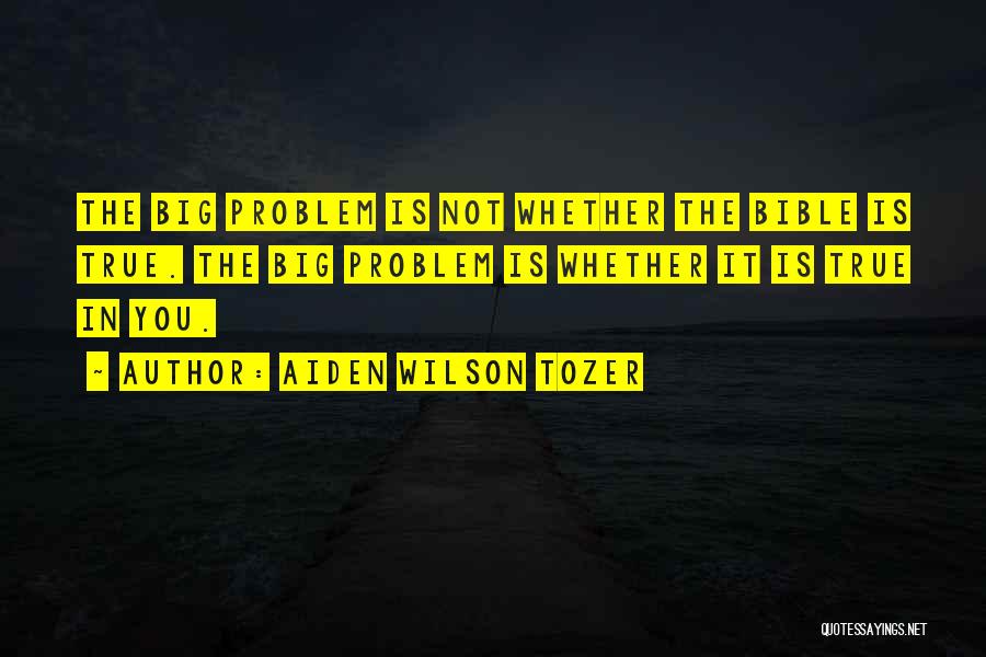 Big Problems Quotes By Aiden Wilson Tozer
