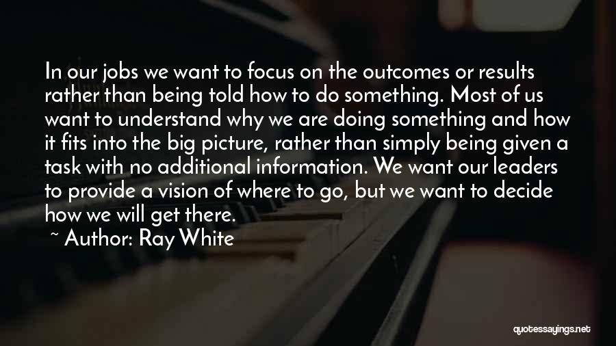 Big Results Quotes By Ray White
