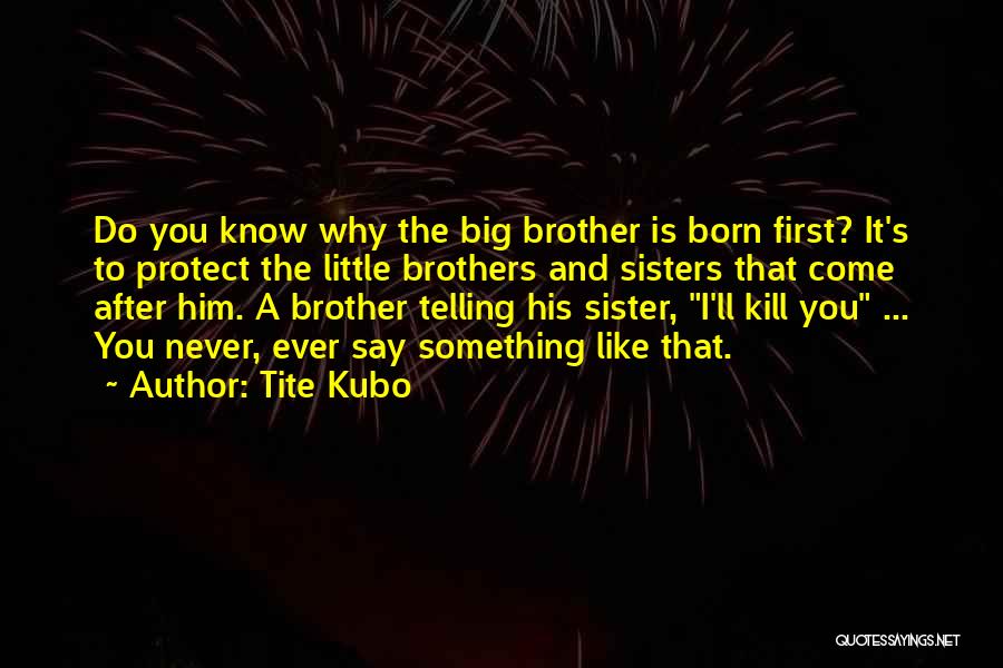 Big Sister And Little Brother Quotes By Tite Kubo