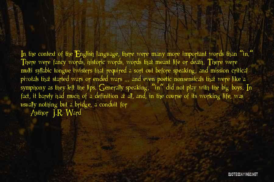 Big Words In Quotes By J.R. Ward