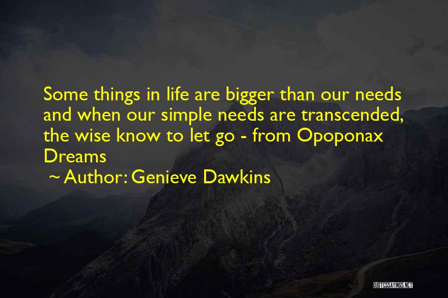 Bigger Things In Life Quotes By Genieve Dawkins