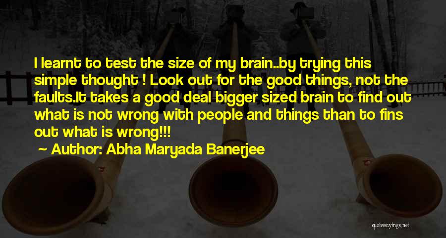 Bigger Things Quotes By Abha Maryada Banerjee