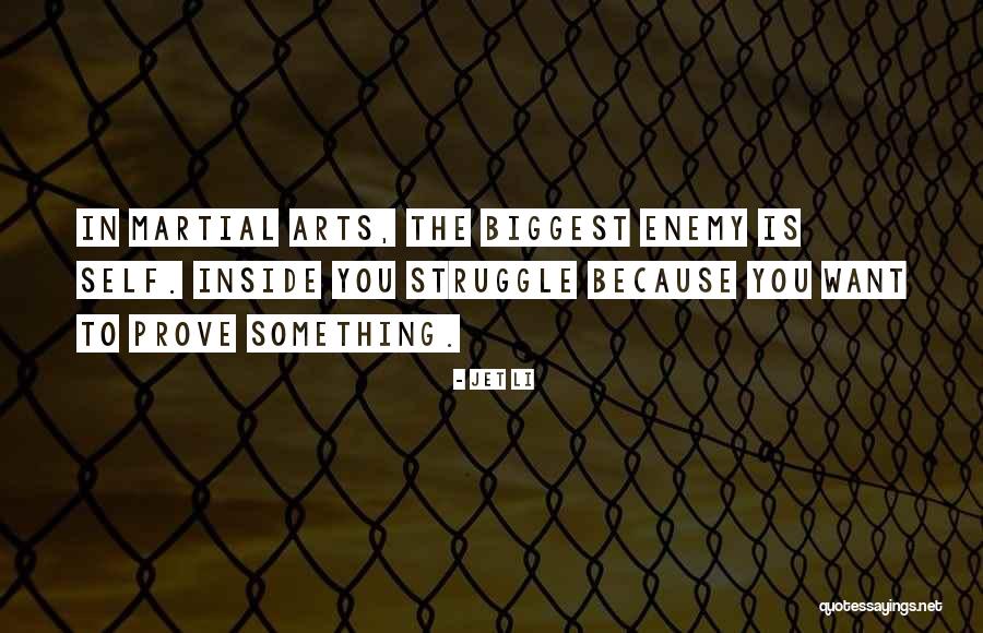 Biggest Enemy Quotes By Jet Li Biggest Enemy Quotes By Jet Li