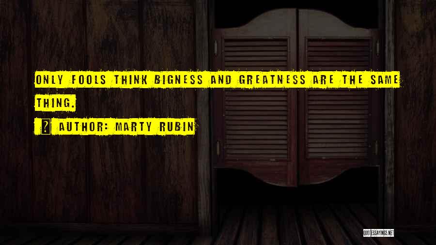 Bigness Quotes By Marty Rubin