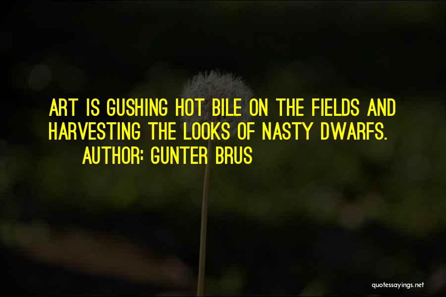 Bile Quotes By Gunter Brus