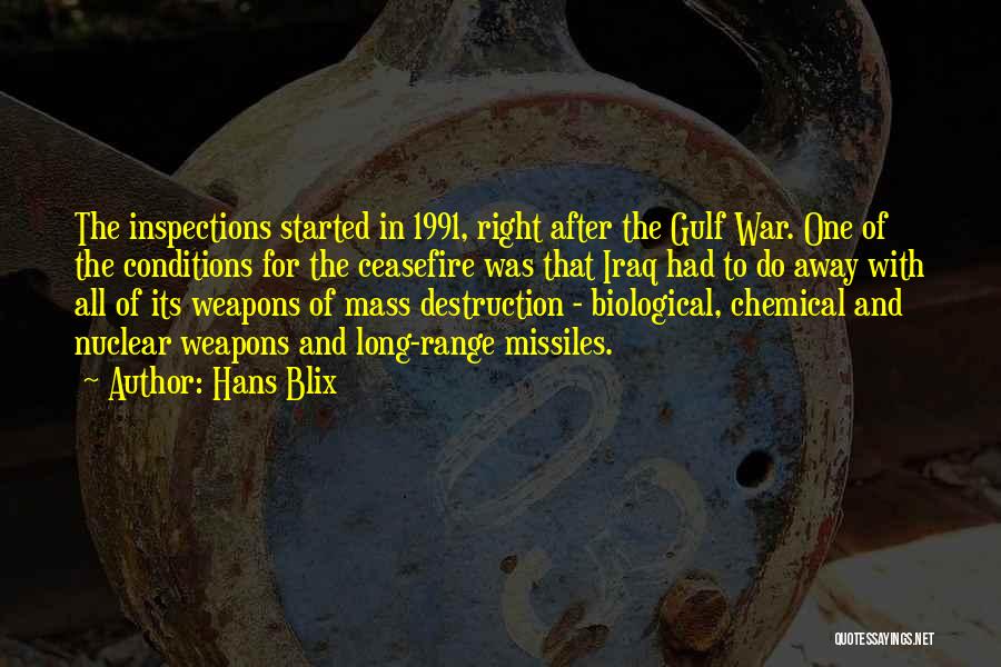 Biological Weapons Quotes By Hans Blix