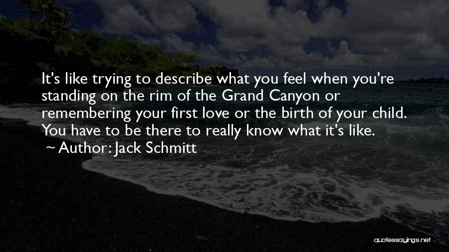 Birth Of First Child Quotes By Jack Schmitt