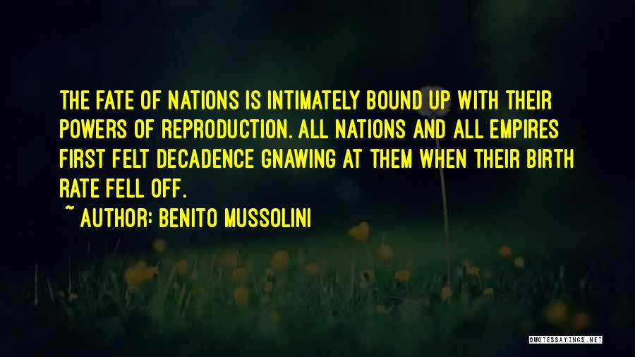 Birth Rate Quotes By Benito Mussolini