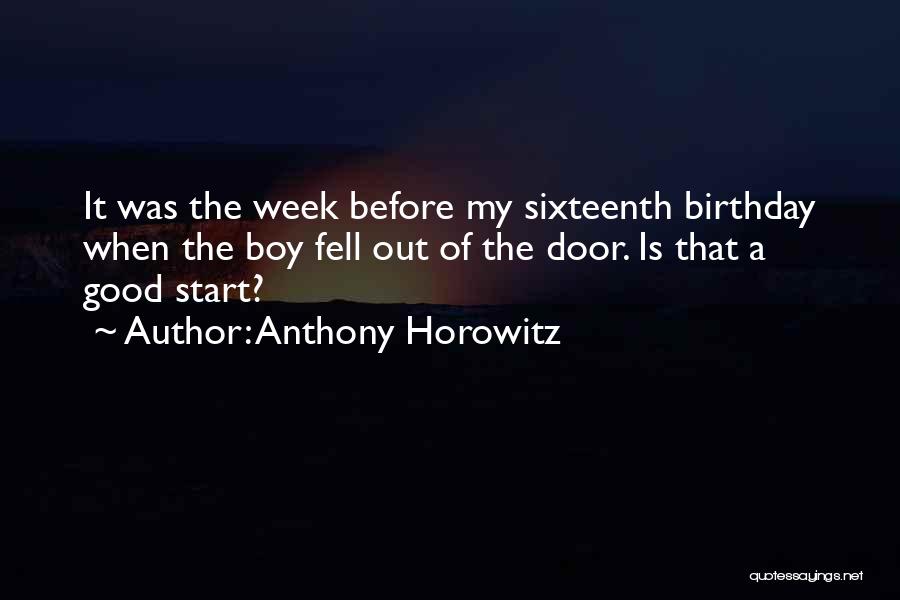 Birthday Before Quotes By Anthony Horowitz