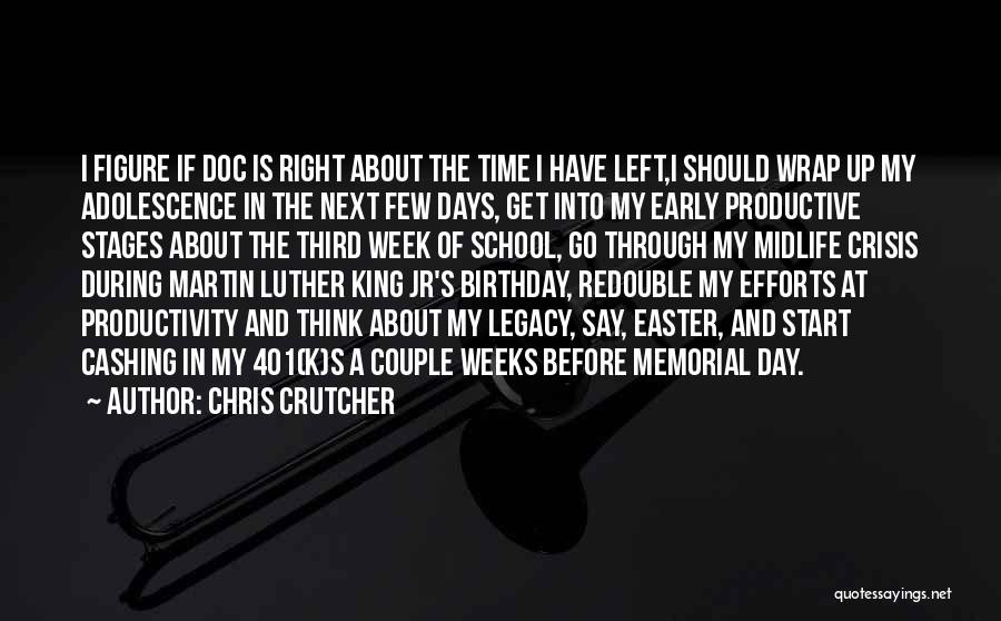 Birthday In 5 Days Quotes By Chris Crutcher