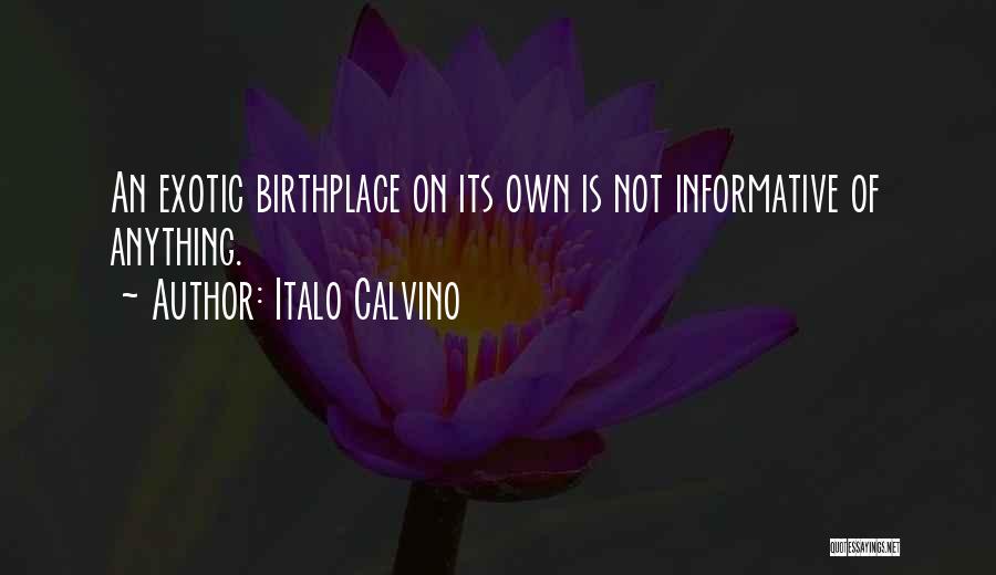 Birthplace Quotes By Italo Calvino