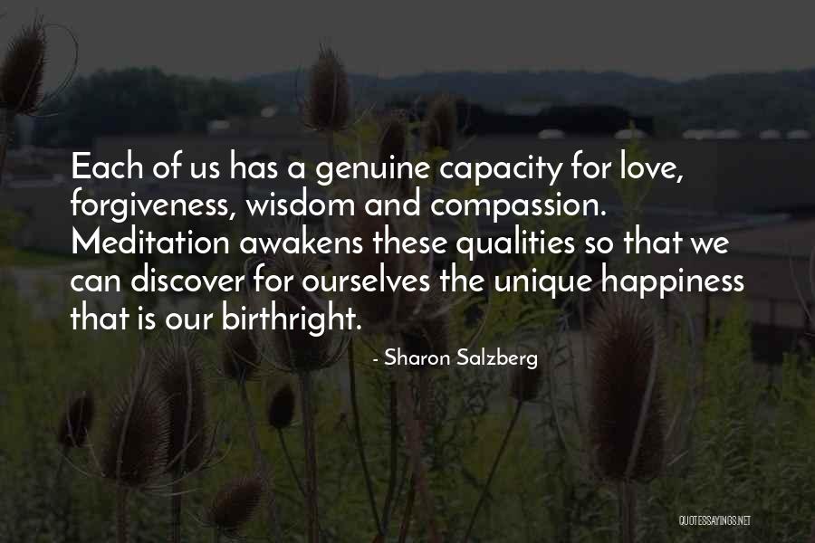 Birthright Quotes By Sharon Salzberg Birthright Quotes By Sharon Salzberg