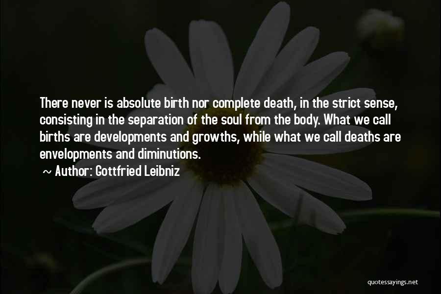 Births And Deaths Quotes By Gottfried Leibniz