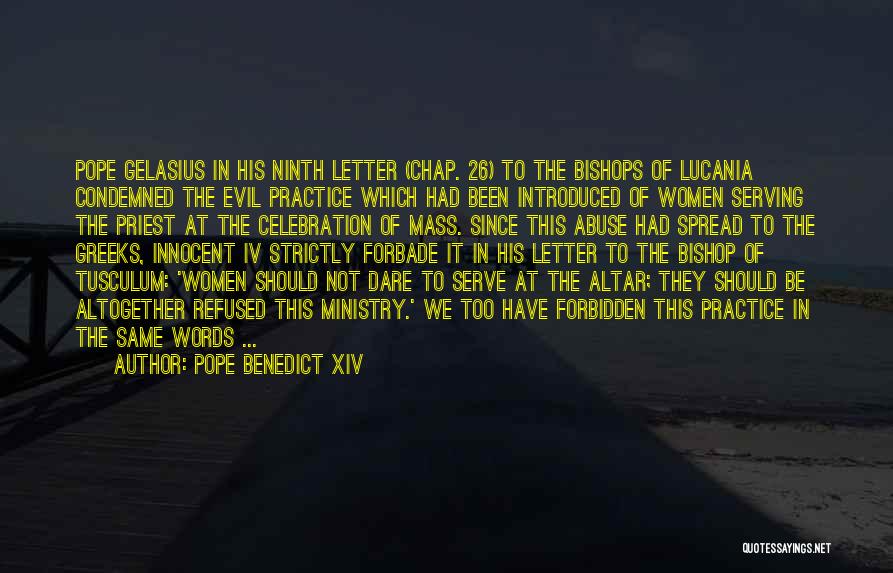 Bishops Quotes By Pope Benedict XIV