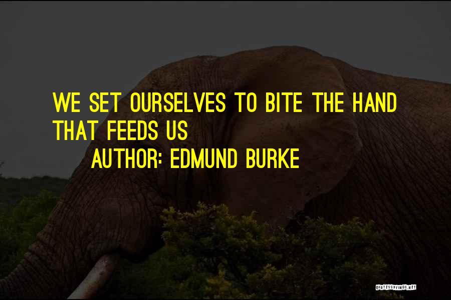 Bite The Hand Quotes By Edmund Burke