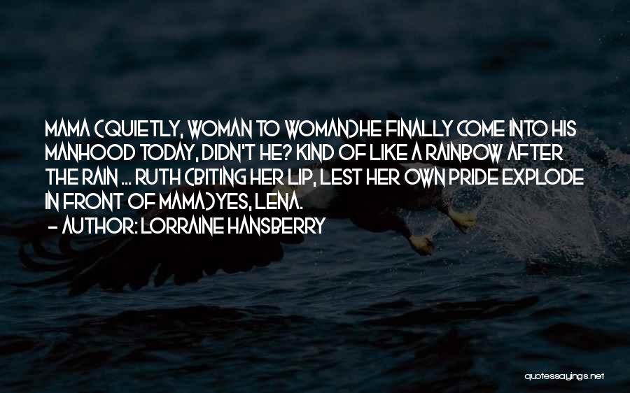 Biting Lip Quotes By Lorraine Hansberry