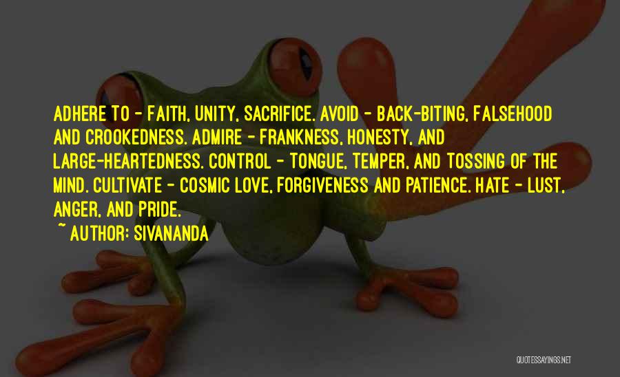 Biting Tongue Quotes By Sivananda