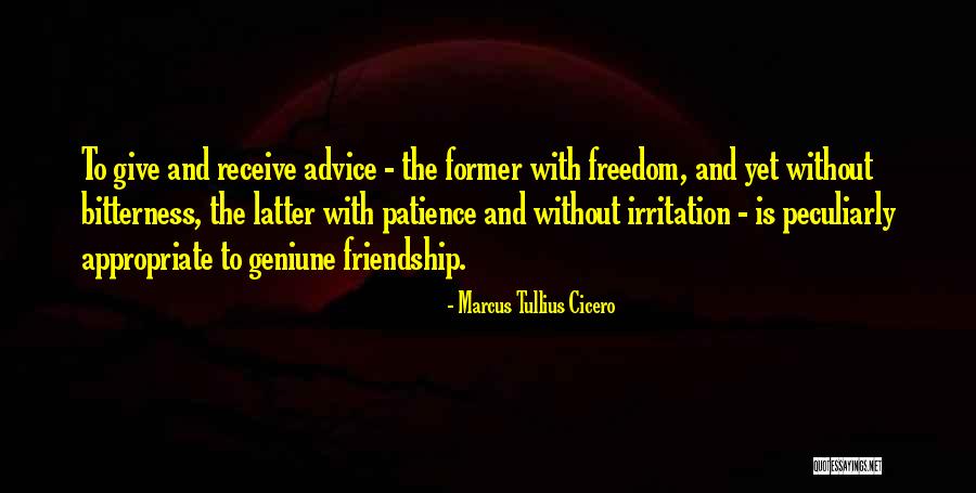 Bitterness In Friendship Quotes By Marcus Tullius Cicero