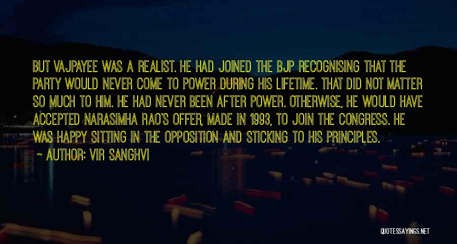 Bjp Party Quotes By Vir Sanghvi