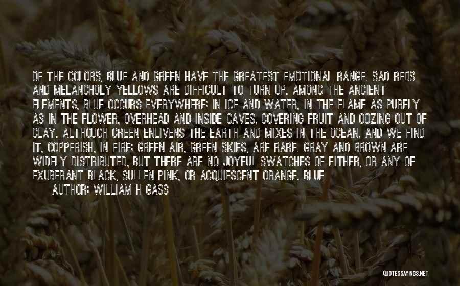 Black And Blue Quotes By William H Gass