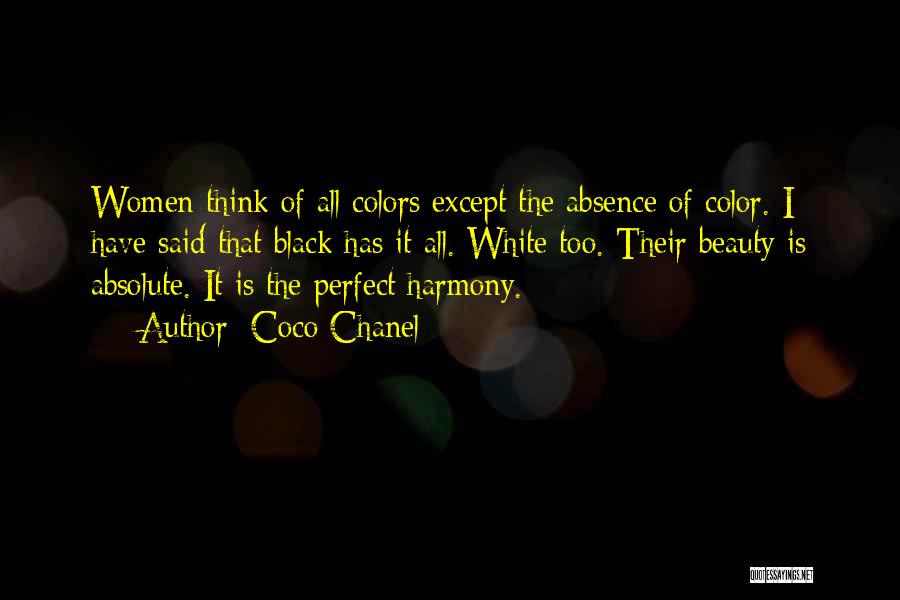 Black And White Color Fashion Quotes By Coco Chanel