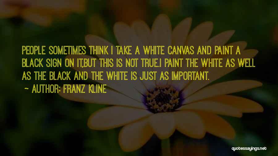 Black And White Thinking Quotes By Franz Kline
