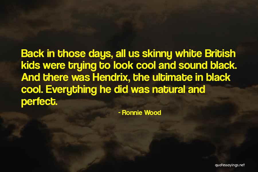 Black And White Wood Quotes By Ronnie Wood