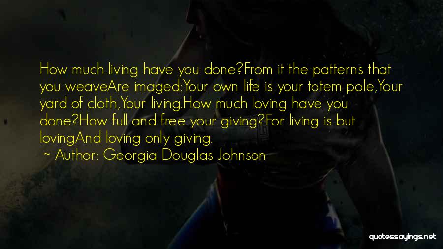 Black Cloth Quotes By Georgia Douglas Johnson