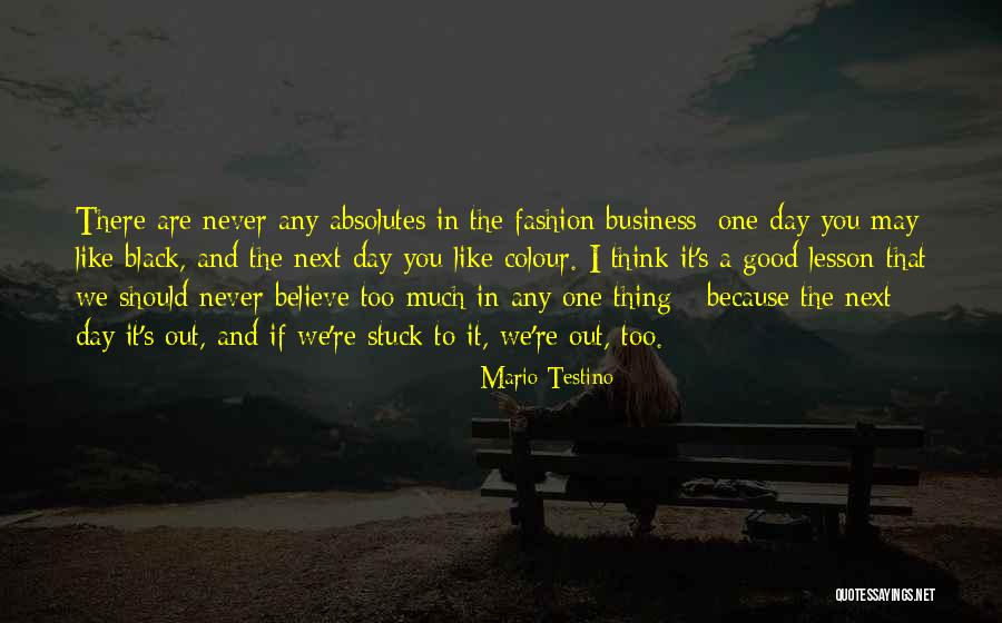 Black Colour Fashion Quotes By Mario Testino