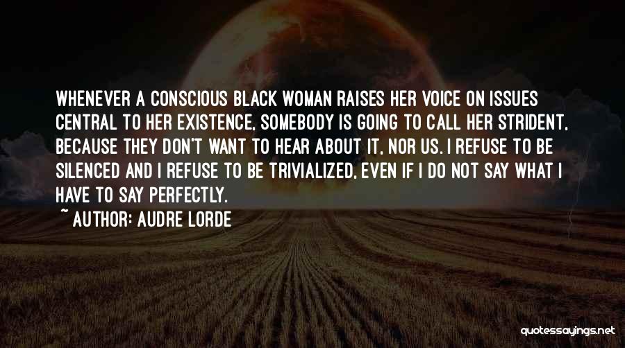 Black Conscious Quotes By Audre Lorde