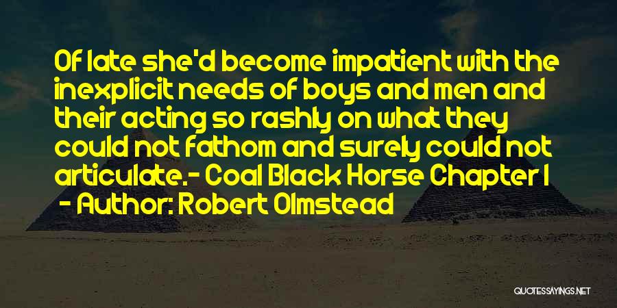 Black Horse Quotes By Robert Olmstead