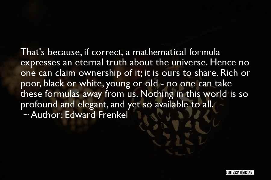 Black Is Elegant Quotes By Edward Frenkel