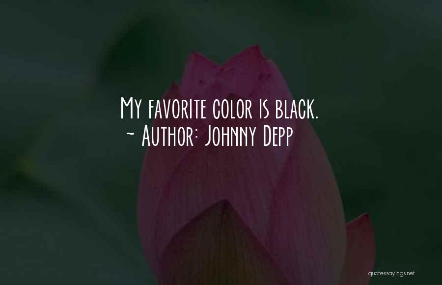 Black Is My Color Quotes By Johnny Depp