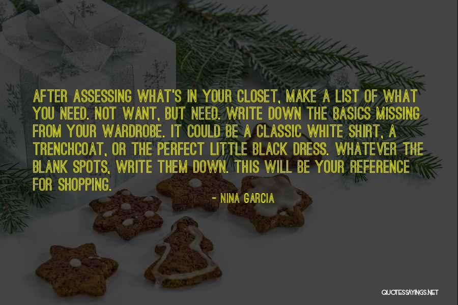 Black Shirt Quotes By Nina Garcia