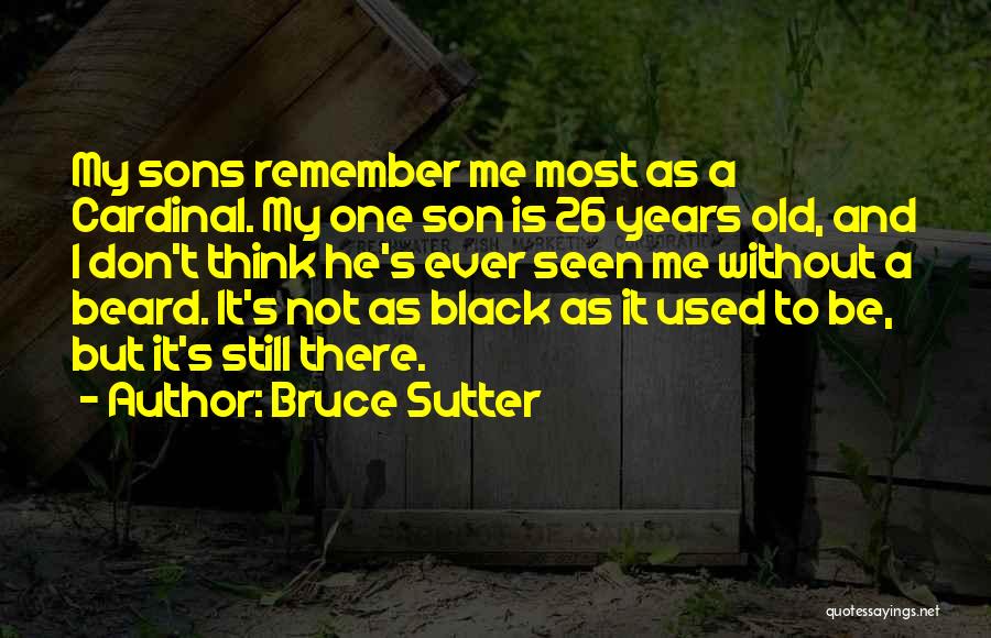 Black Sons Quotes By Bruce Sutter