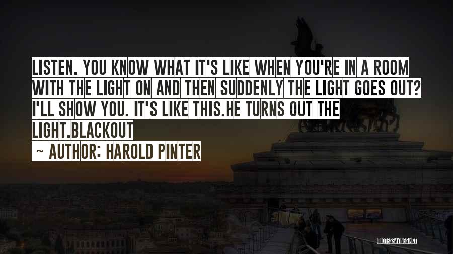 Blackout Quotes By Harold Pinter