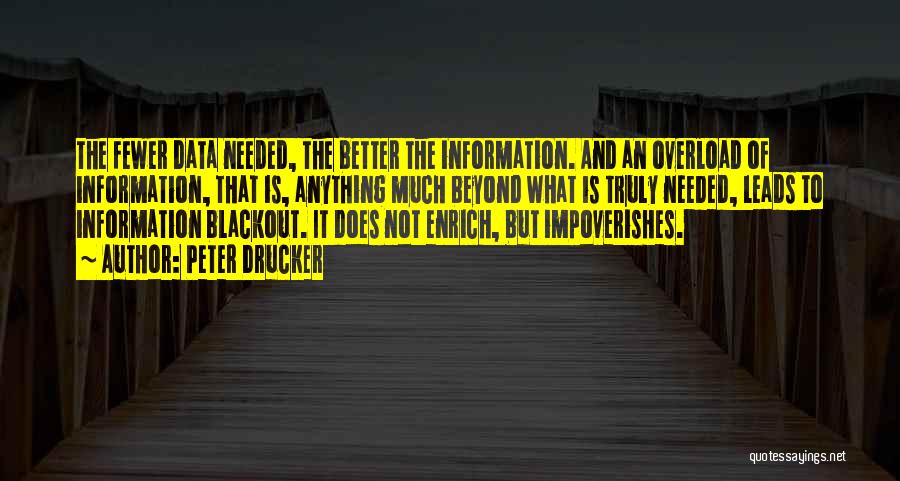 Blackout Quotes By Peter Drucker