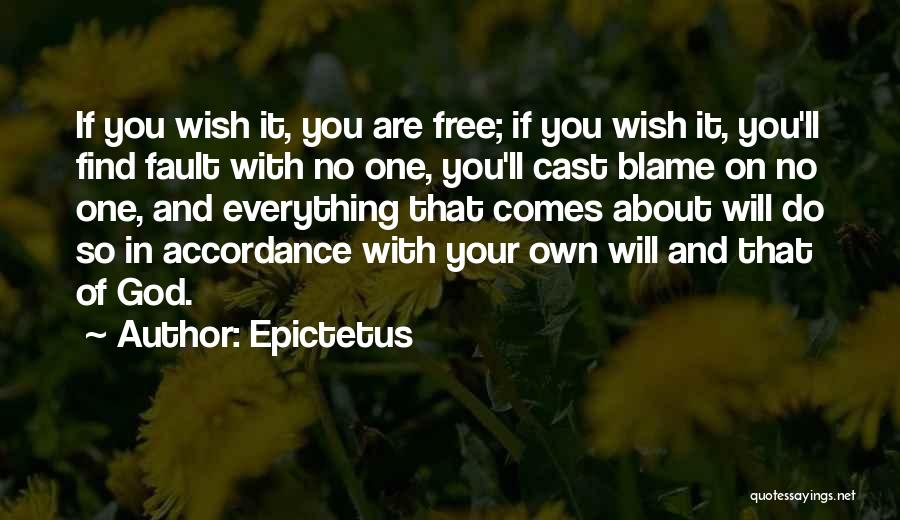 Blame And Fault Quotes By Epictetus