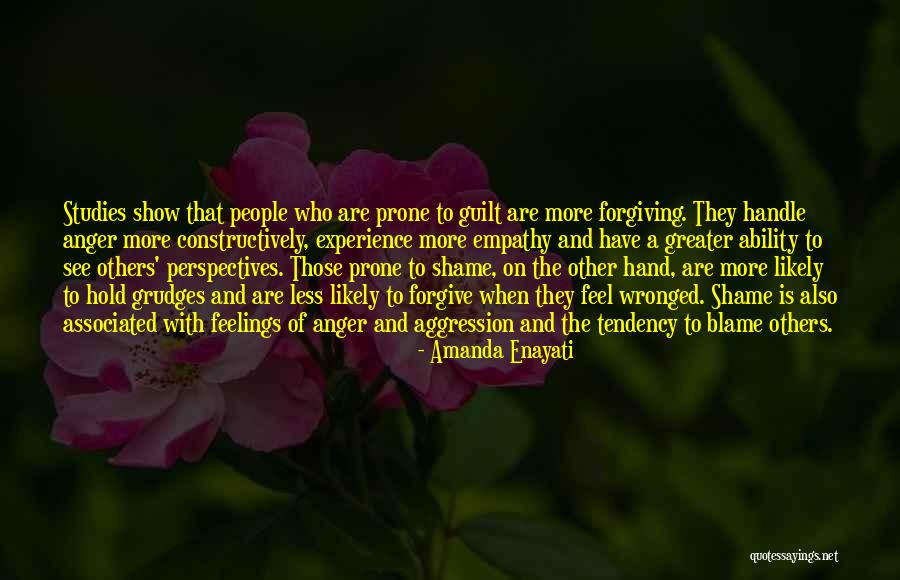 Blame And Guilt Quotes By Amanda Enayati