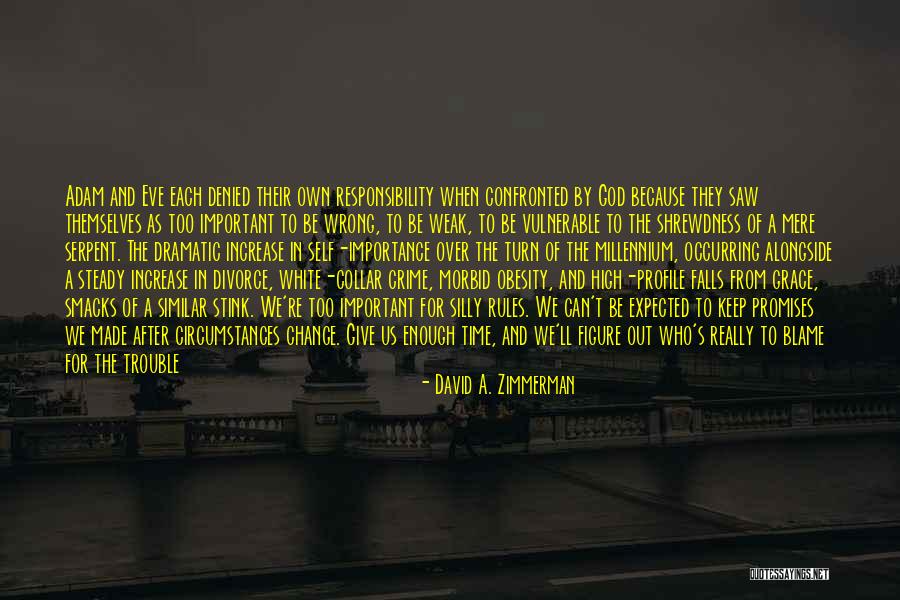 Blame Circumstances Quotes By David A. Zimmerman Blame Circumstances Quotes By David A. Zimmerman