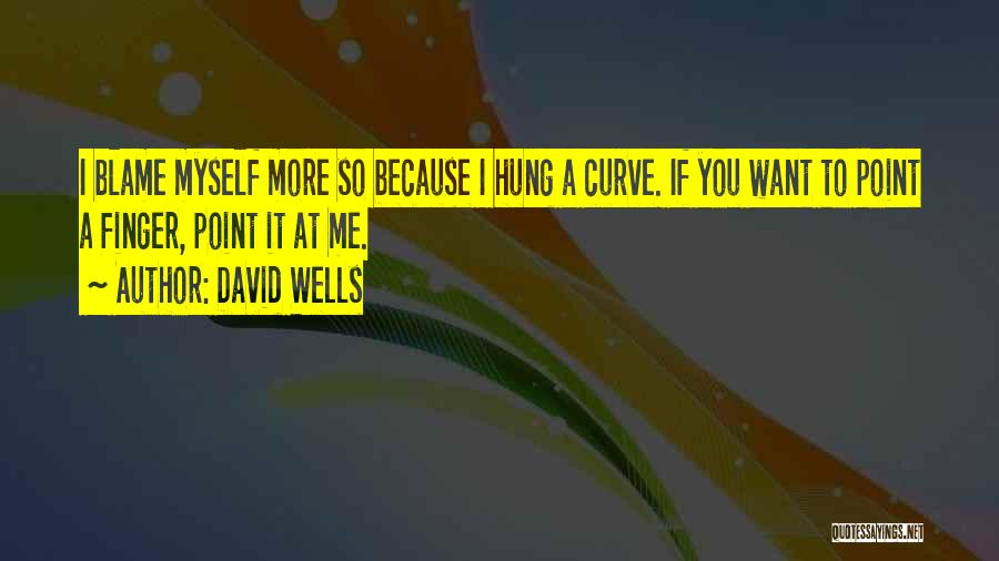 Blame Myself Quotes By David Wells