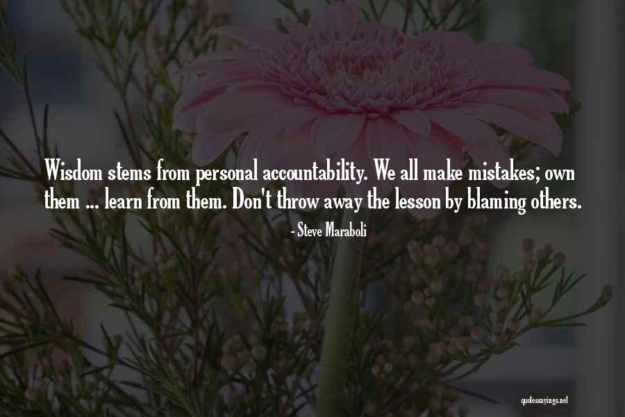 Blame Others Quotes By Steve Maraboli