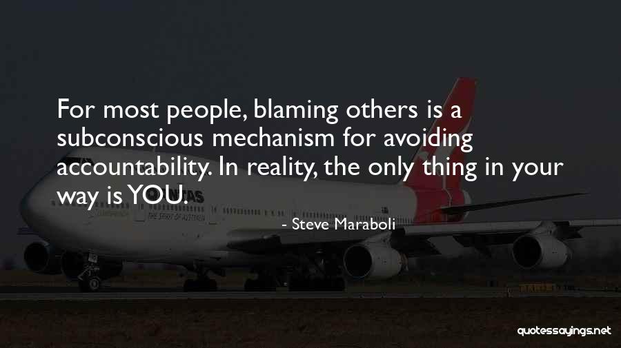 Blame Others Quotes By Steve Maraboli