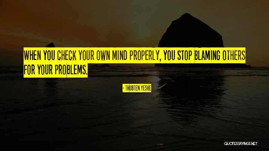 Blame Others Quotes By Thubten Yeshe